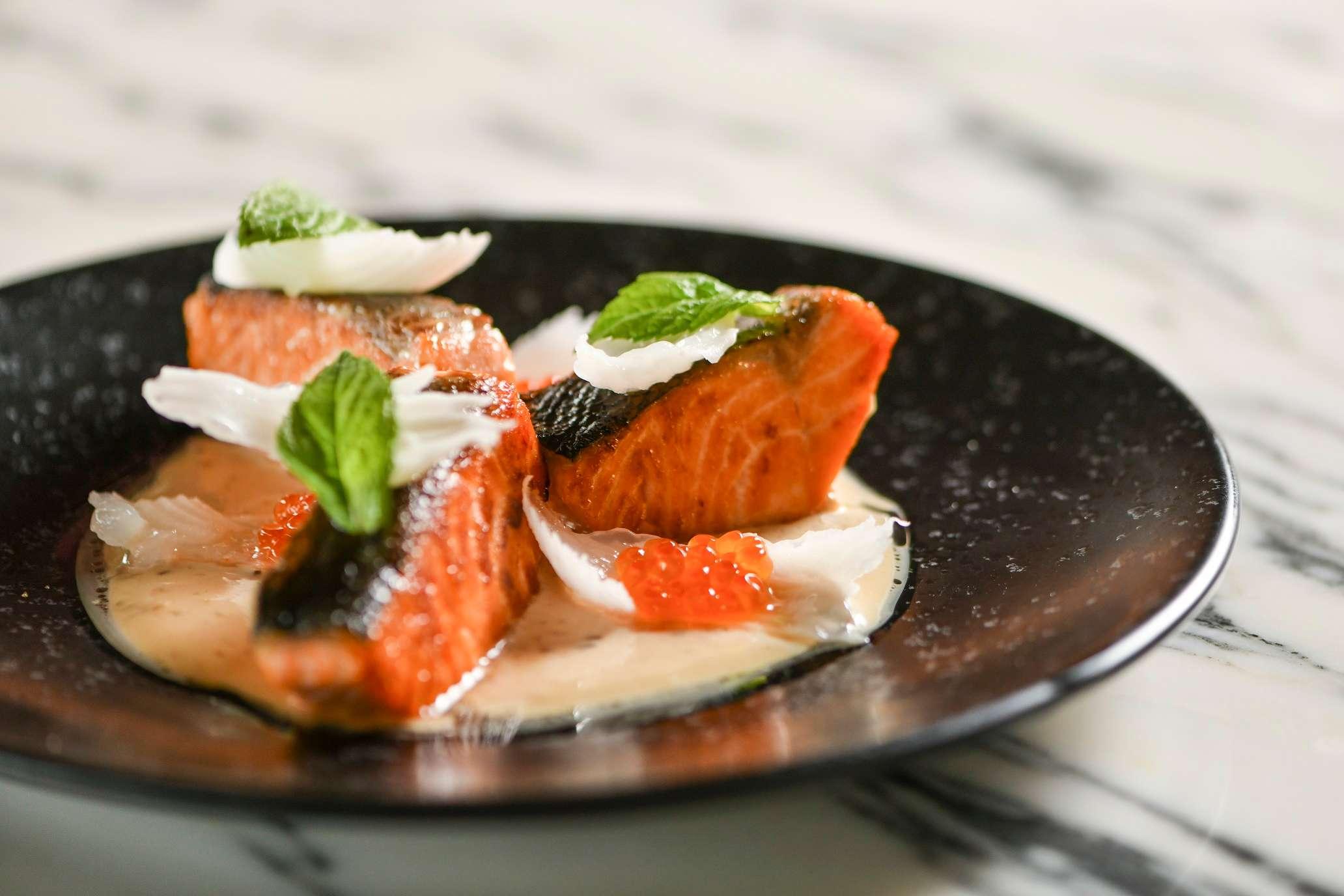 Pan seared salmon coconut